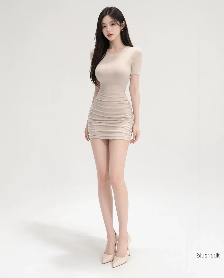 Beige Ribbed Mini, Clean and Simple